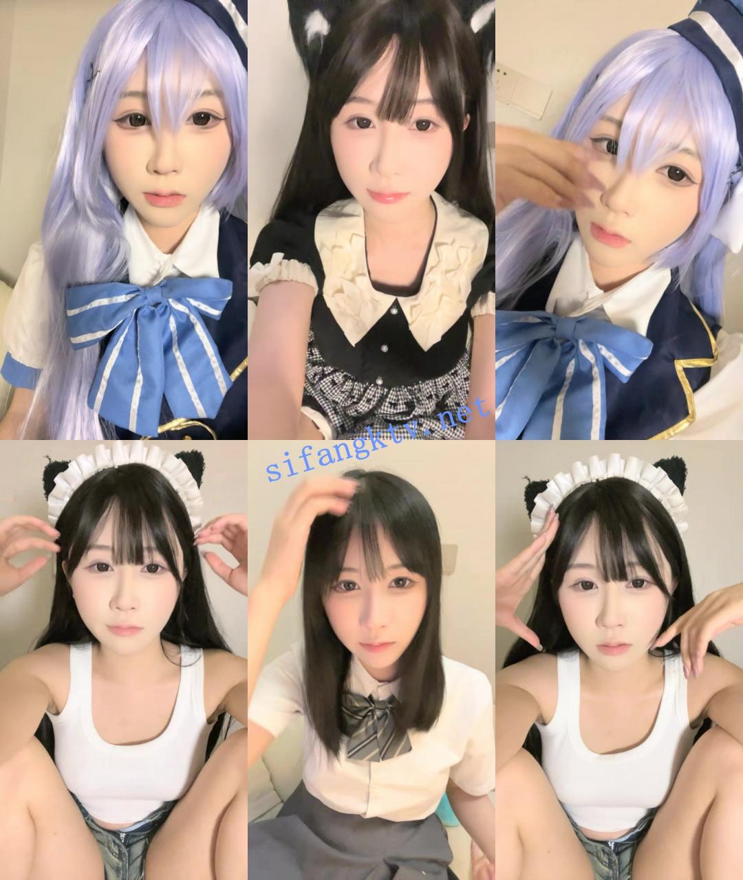 抖音网红!二次元少女 京鱼儿 19岁KJ少女童颜巨乳~掰穴美 图 01