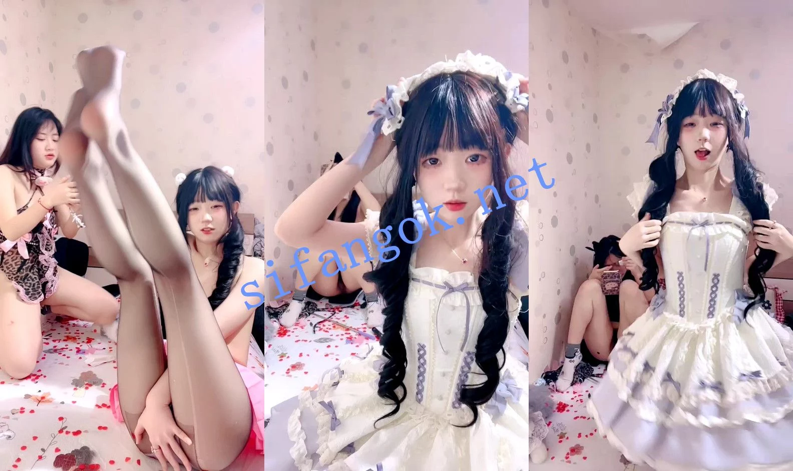 ⚡ 核弹! 邪恶双马尾 姐妹双人直播多日收费大合集 图 09