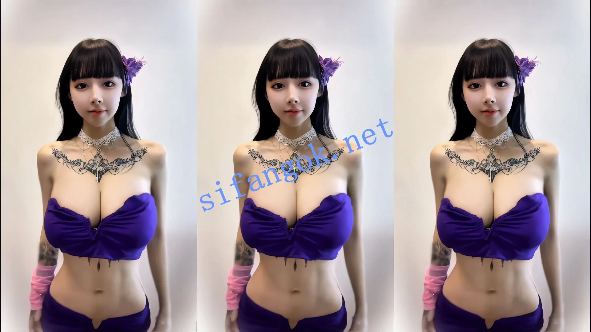 抖音 简鸽 120万粉网红 细腰巨乳 颜值主播 情趣骚舞17V 图 12