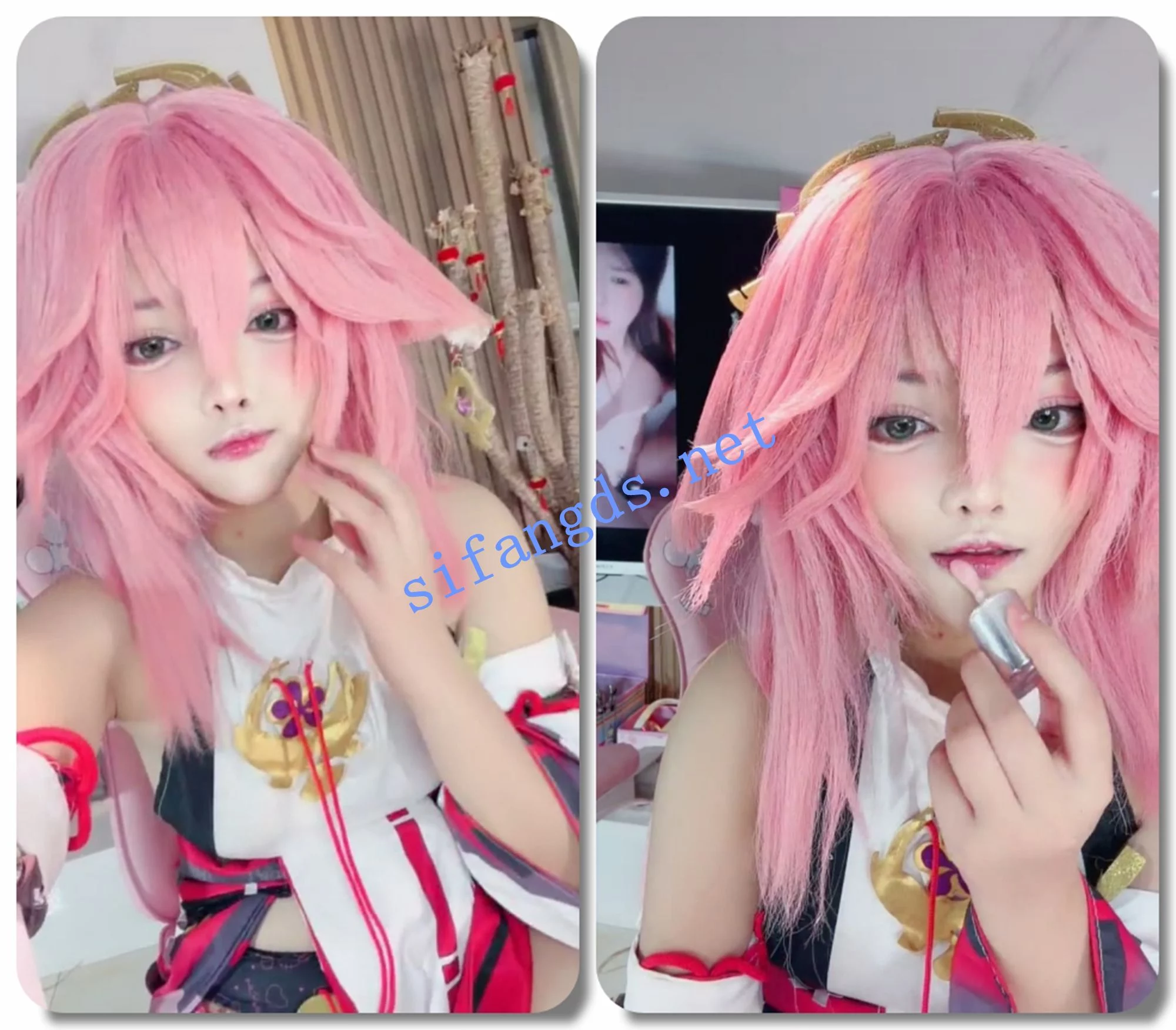 ██Cosplay角色扮演~【张晚萌】大咪咪，收费房肛塞自慰爆浆