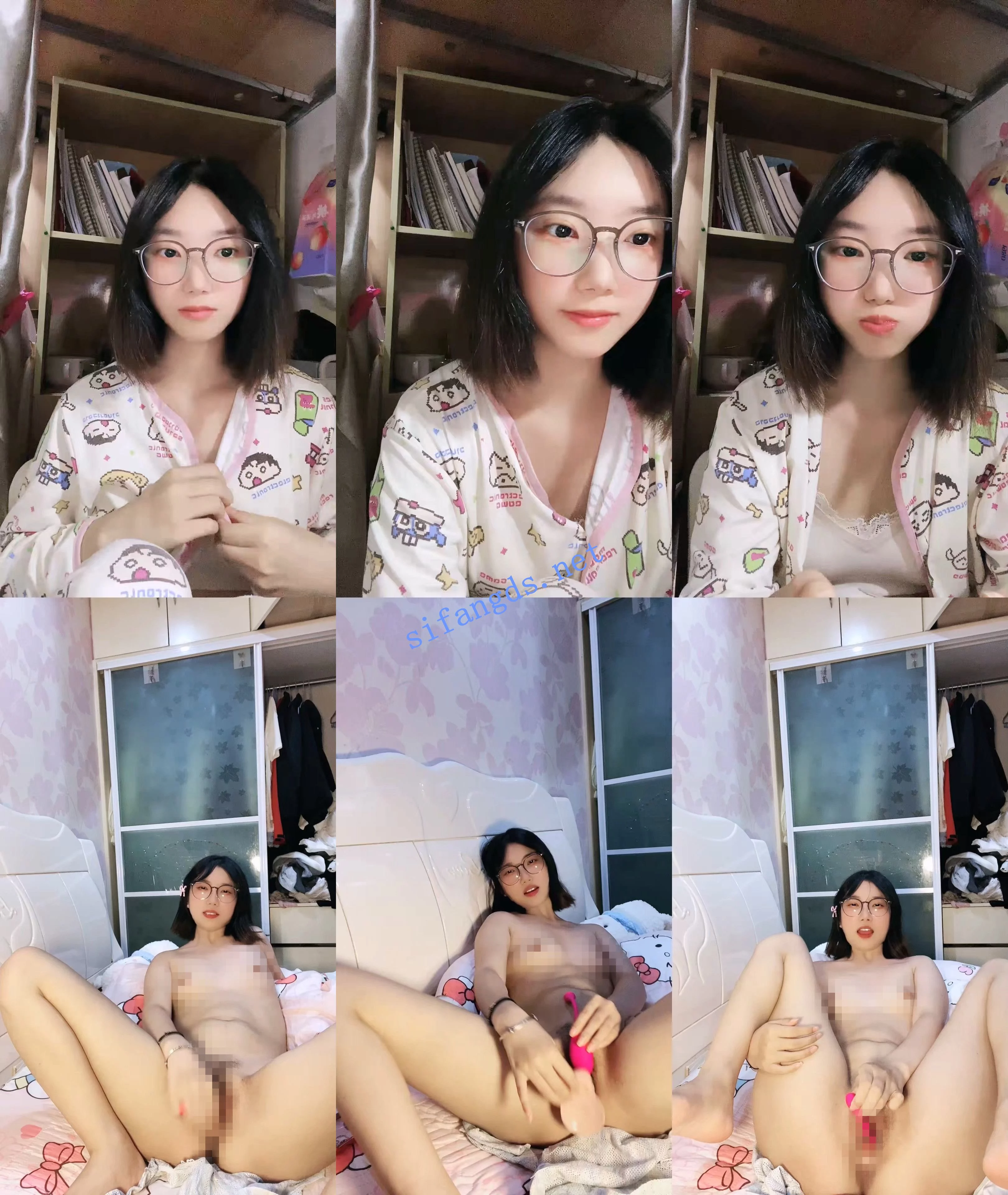 ♆♆ 安安宝贝 清纯眼镜学妹~宿舍偷偷播~沐浴自慰~喷水 图 06