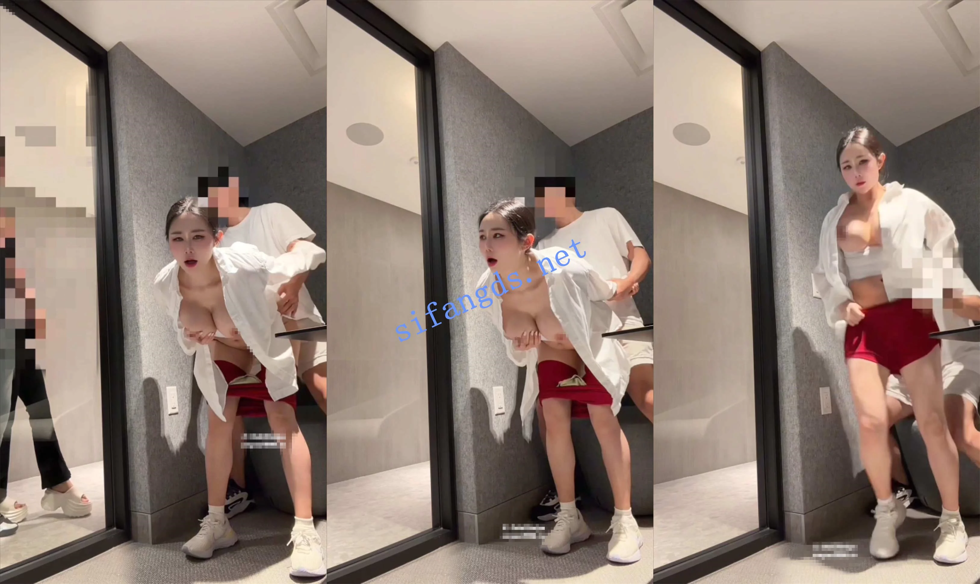 汐梦瑶 《玻璃临时休息房》做爱被偷看立马吓得提裤子 图 05