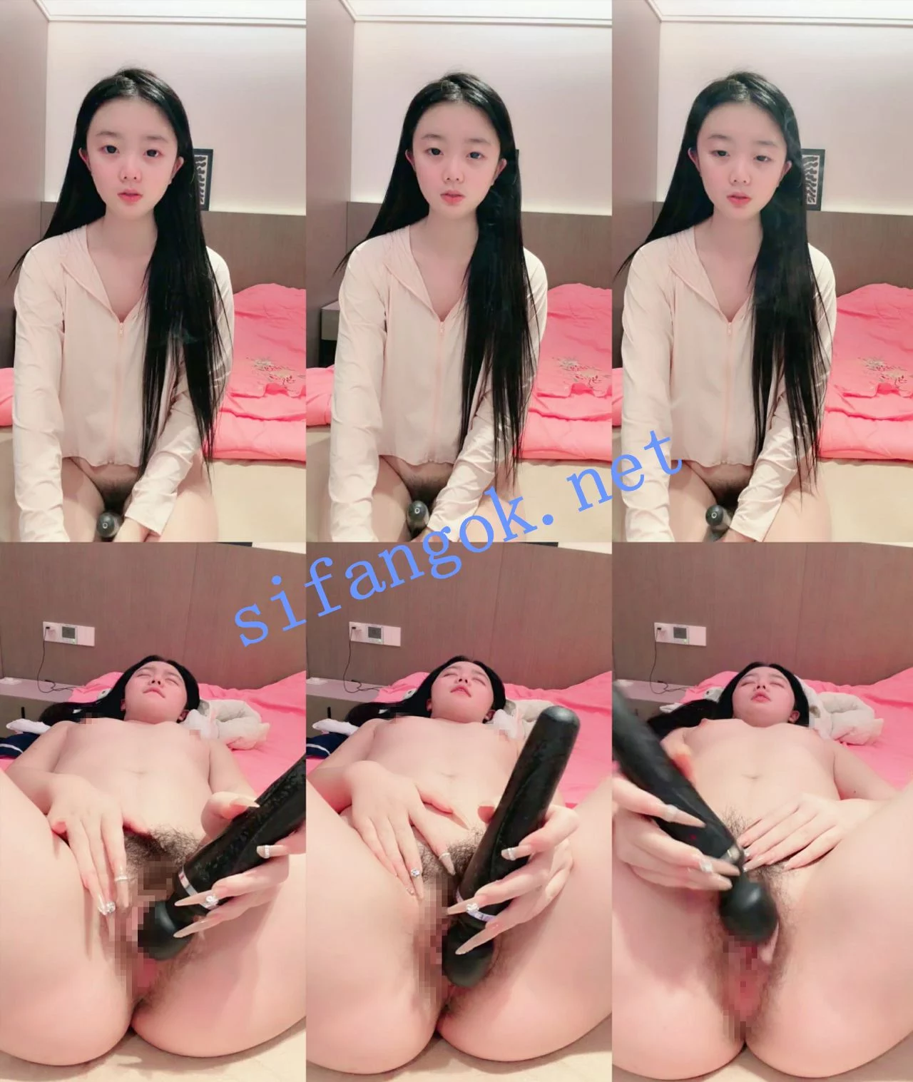 可爱小学妹~【06小兔牙】稚嫩羞涩，高清掰穴~道具自慰~