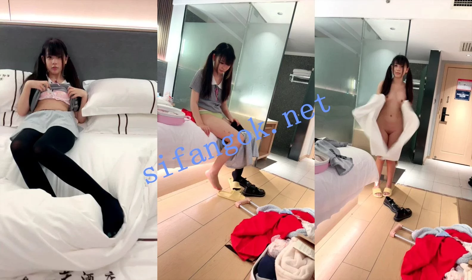 ⚡ 07少萝芊芊宝 超粉双马尾萝莉在酒店被肥宅连干三天! 图 02