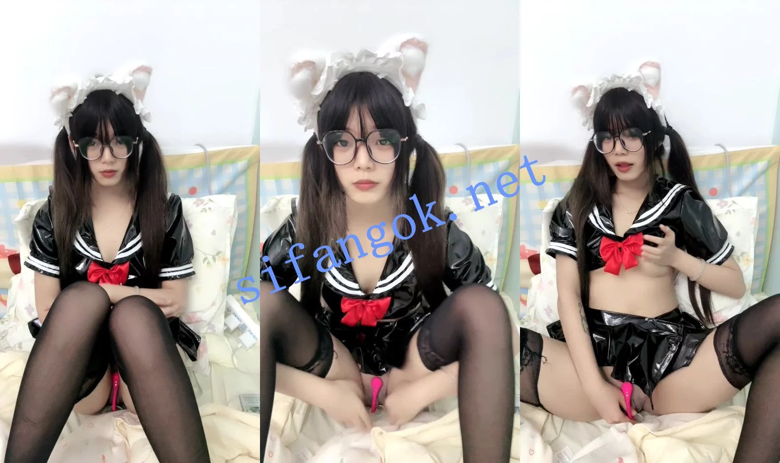 ⚡20小时核弹！【下课后】呆呆傻傻眼镜双马尾学生妹大合集