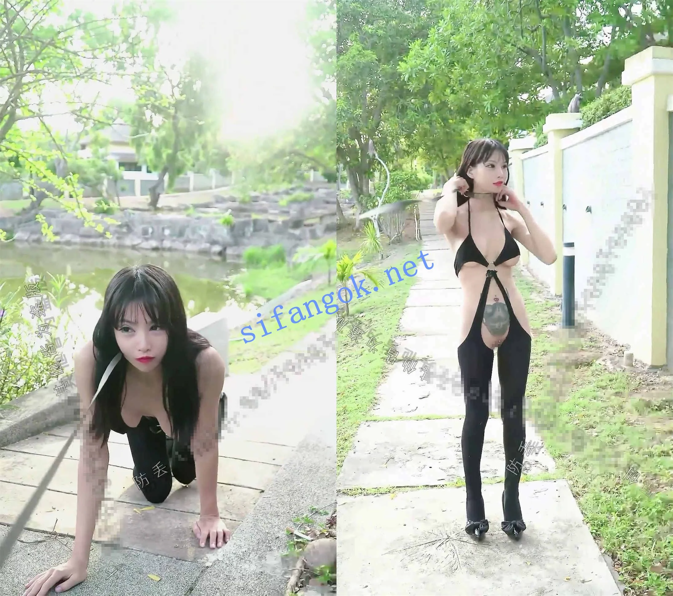 超级女神！微博网红 奶凶 八月 户外遛狗 露出 性爱