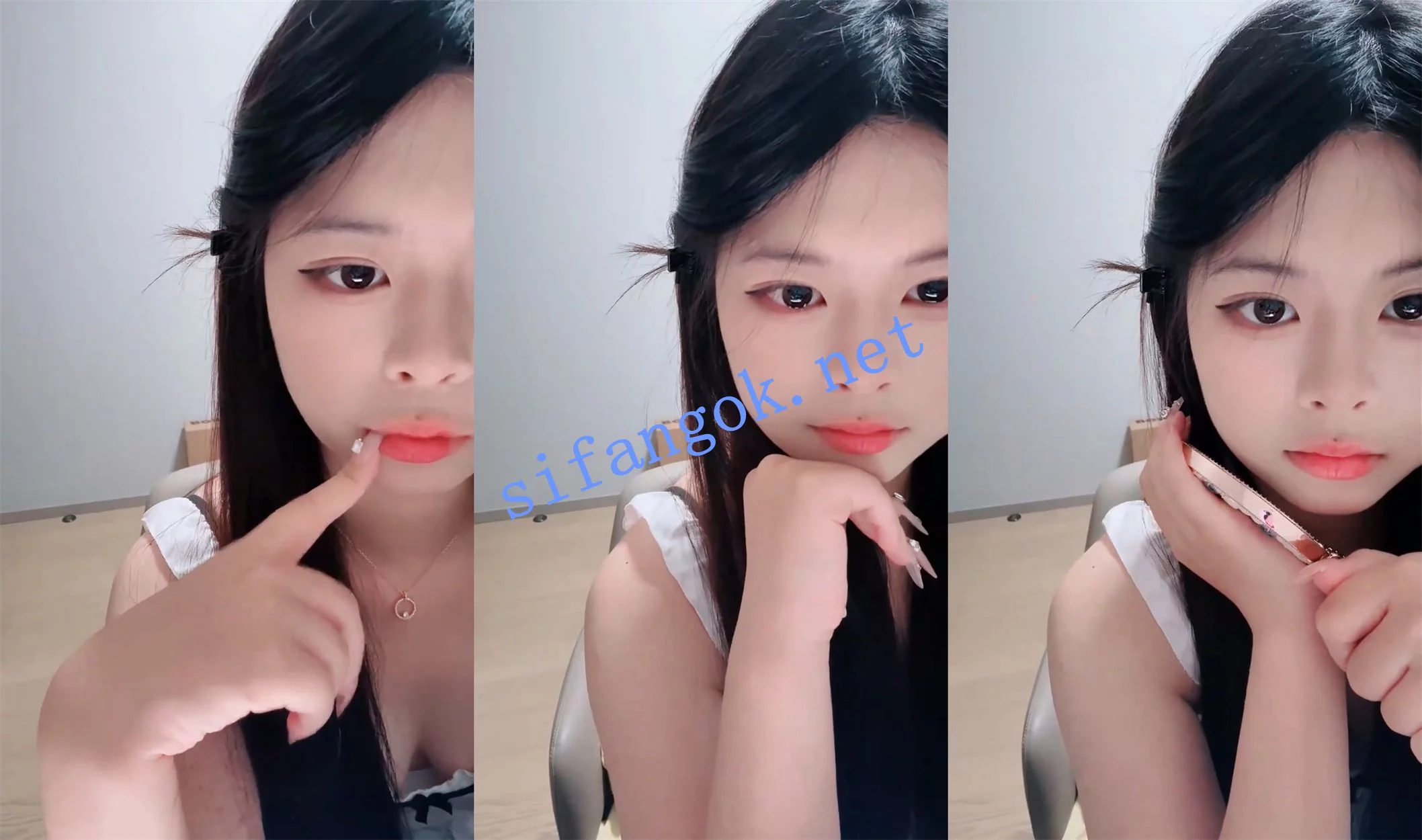 $清纯反差学妹! 晚晚 肉肉丰满身材 坐地假鸡吧猛插! 图 01