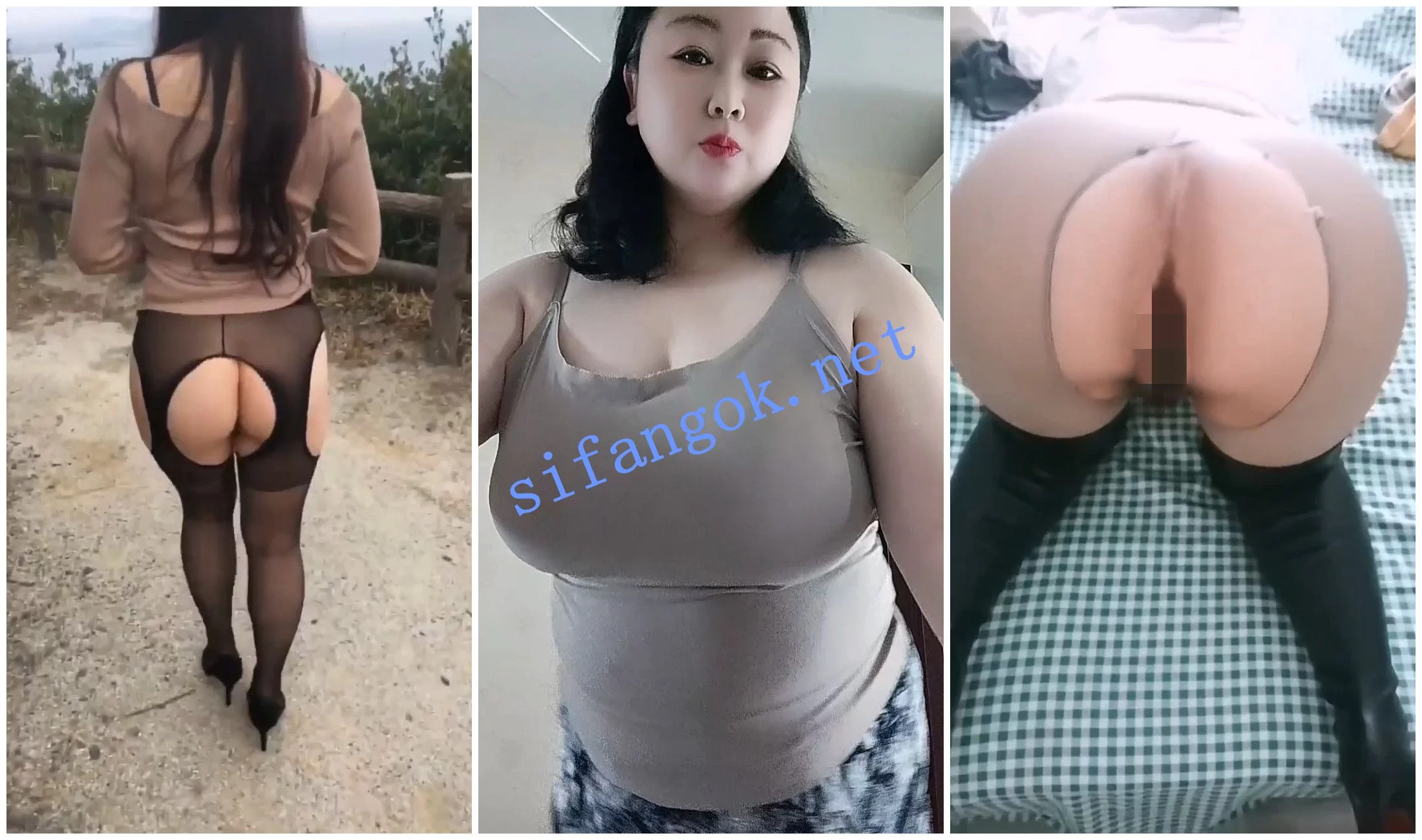 快手福利 肥臀熟女 橙子160 性爱啪啪户外露出 图 02